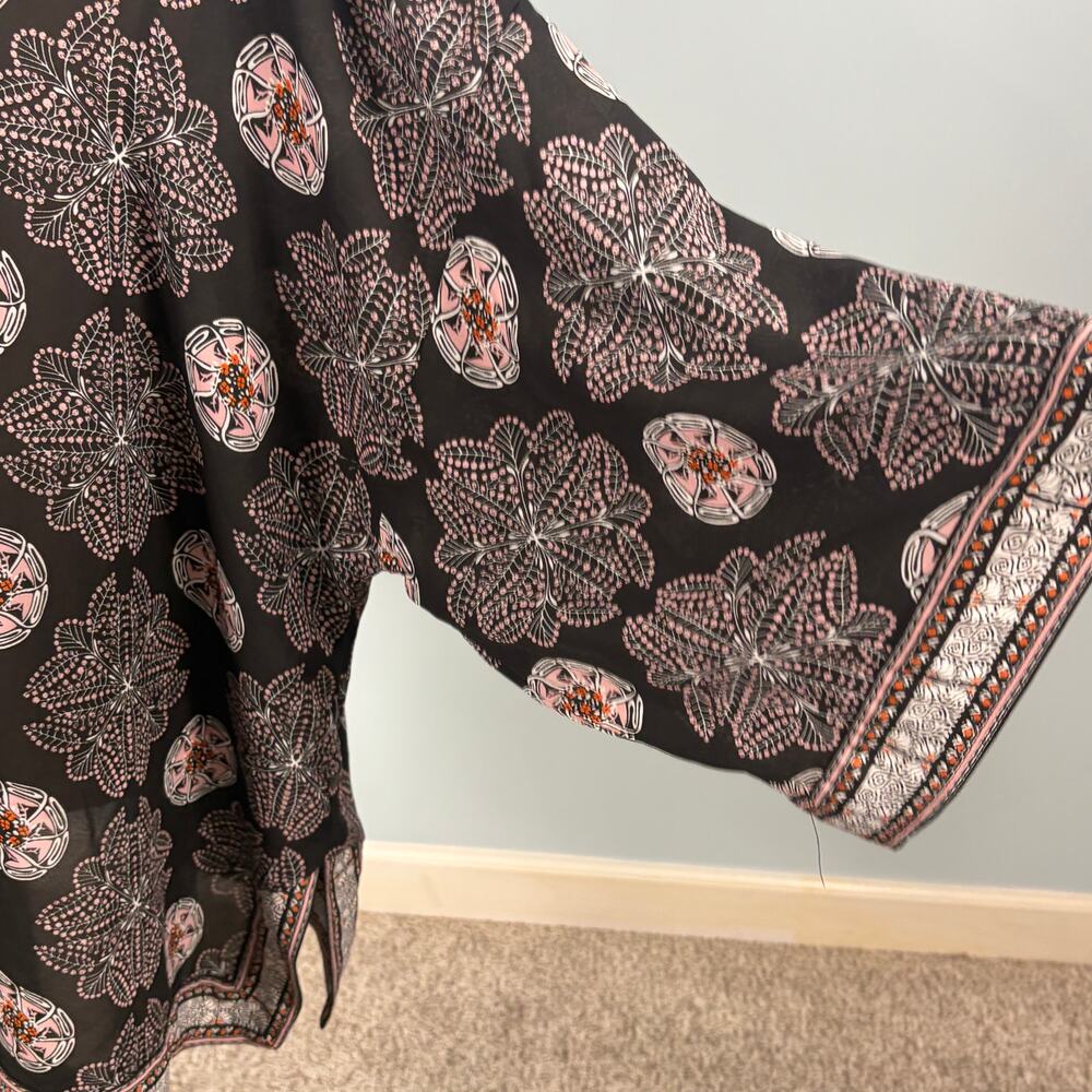 Kimono by Max Studio Boho Chic Light layer Sz XL Old Money Elegant short - Picture 3 of 8